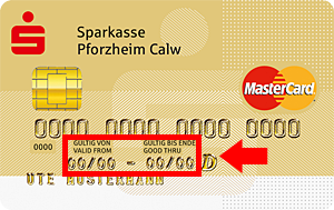 MasterCard Gold Gültigkeits-Datum